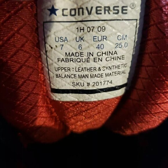 Converse Wade 3 Mid Black White Red - Size 7 - 101774 - Picture 8 of 8